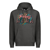 Charcoal Heather Badass Mama Mother's Day png sublimation design do Premium Hoodie - CowGirlArtShop