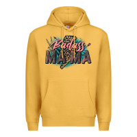 Mustard Badass Mama Mother's Day png sublimation design do Premium Hoodie - CowGirlArtShop