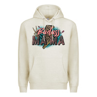 Oatmeal Heather Badass Mama Mother's Day png sublimation design do Premium Hoodie - CowGirlArtShop