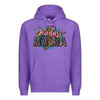 Purple Badass Mama Mother's Day png sublimation design do Premium Hoodie - CowGirlArtShop