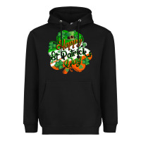 Black Happy St. Patrick's Day Heavyweight Hoodie - CowGirlArtShop