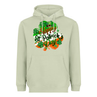 Matcha Happy St. Patrick's Day Heavyweight Hoodie - CowGirlArtShop