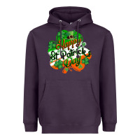 Plum Happy St. Patrick's Day Heavyweight Hoodie - CowGirlArtShop