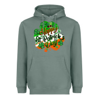 Sage Happy St. Patrick's Day Heavyweight Hoodie - CowGirlArtShop