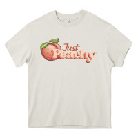 Cream just peachy Heavy Core Tee - JahusDesignShop
