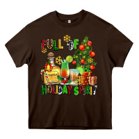Chocolate Brown full of holiday spirit Heavy Core Tee - AdoDesignShop