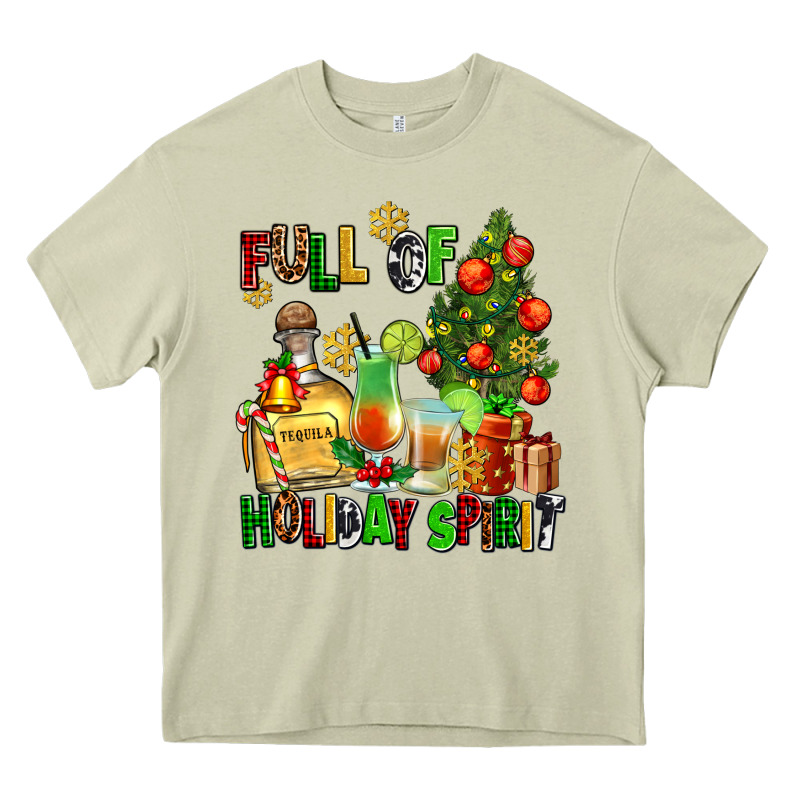 Full Of Holiday Spirit Heavy Core Tee by AdoDesignShop | Teevron