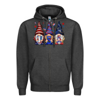 Charcoal Heather USA gnomies 4th of july Zipper Hoodie - HowdyJamesFarm