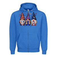True Royal USA gnomies 4th of july Zipper Hoodie - HowdyJamesFarm