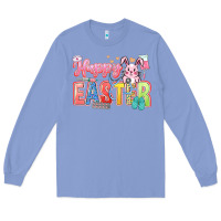 Colony Blue Happy Easter Nurse Long Sleeve Tee - LillyAllenDesigns