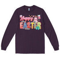Plum Happy Easter Nurse Long Sleeve Tee - LillyAllenDesigns
