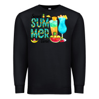 Black sweet summer time pineapple Premium Sweatshirt - CowCowDesign