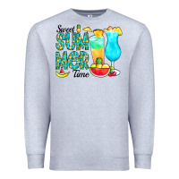 Heather Grey sweet summer time pineapple Premium Sweatshirt - CowCowDesign