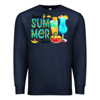 Navy sweet summer time pineapple Premium Sweatshirt - CowCowDesign