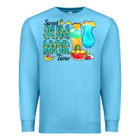 Ocean Blue sweet summer time pineapple Premium Sweatshirt - CowCowDesign