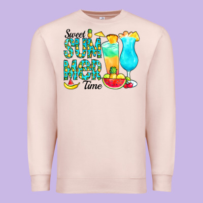 Sweet Summer Time Pineapple Premium Sweatshirt Designed By Cowcowdesign