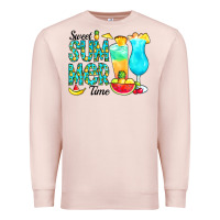 Pale Pink sweet summer time pineapple Premium Sweatshirt - CowCowDesign