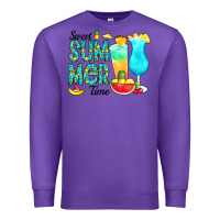 Purple sweet summer time pineapple Premium Sweatshirt - CowCowDesign