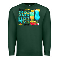 Sports Green sweet summer time pineapple Premium Sweatshirt - CowCowDesign