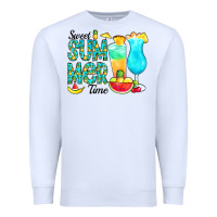 White sweet summer time pineapple Premium Sweatshirt - CowCowDesign