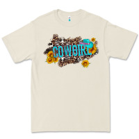 Bone western cowgirl and sunflower with hat and cowhide leopard Premium Tee - Artiststas