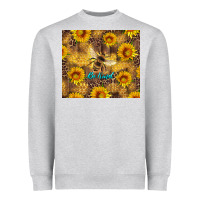 Heather Grey be kind bee and sunflowers Heavyweight Sweatshirt - Artiststas