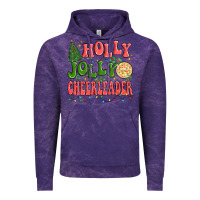Cloud Purple holly jolly cheerleader Vintage Hoodie - MaliasSmallBusiness