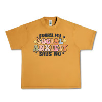 Peanut Butter sorry my social anxiety says no Urban Heavy Tee - MaliasSmallBusiness