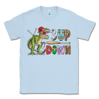 Dusty Blue 3 up 3 down rex Classic Tee - CowhideDigitalArt