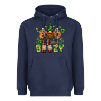 Navy St. Patrick's Bad and boozy with gnome Heavyweight Hoodie - HowdyJamesFarm
