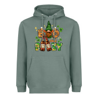 Sage St. Patrick's Bad and boozy with gnome Heavyweight Hoodie - HowdyJamesFarm