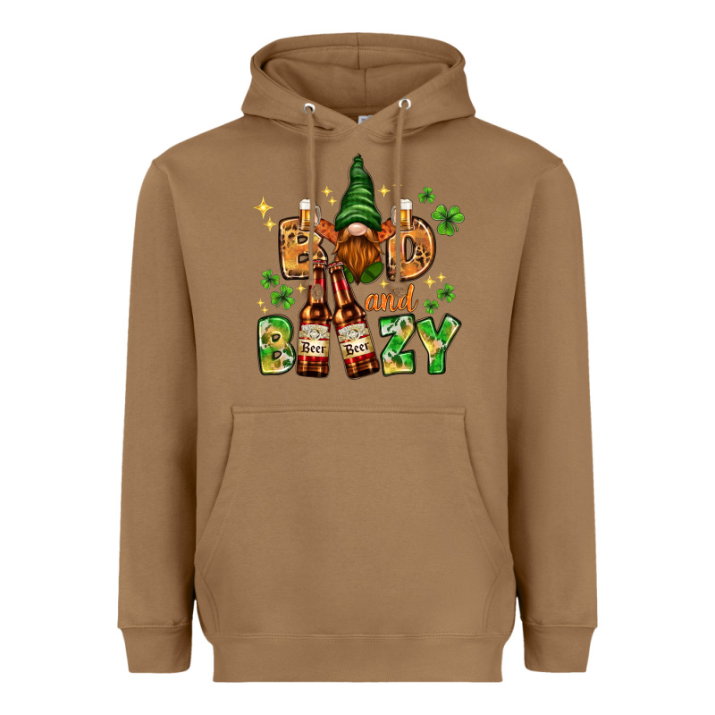 St. Patrick's Bad And Boozy With Gnome Heavyweight Hoodie by HowdyJamesFarm | Teevron