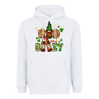 White St. Patrick's Bad and boozy with gnome Heavyweight Hoodie - HowdyJamesFarm