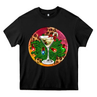 Black Christmas martini Heavy Core Tee - AdoDesignShop