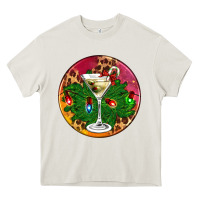 Cream Christmas martini Heavy Core Tee - AdoDesignShop