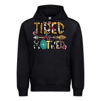 Black Tired As a Mother Urban Hoodie - CowhideDigitalArt