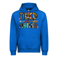 Cobalt Tired As a Mother Urban Hoodie - CowhideDigitalArt