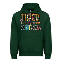 Forest Green Tired As a Mother Urban Hoodie - CowhideDigitalArt
