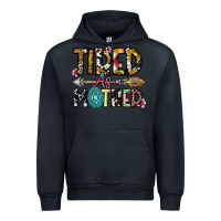 Navy Tired As a Mother Urban Hoodie - CowhideDigitalArt