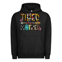Pigment Black Tired As a Mother Urban Hoodie - CowhideDigitalArt