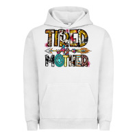 Pigment Lunar Rock Tired As a Mother Urban Hoodie - CowhideDigitalArt