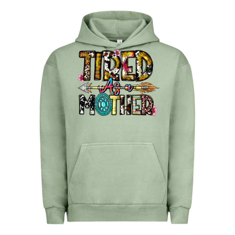 Tired As A Mother Urban Hoodie by CowhideDigitalArt | Teevron
