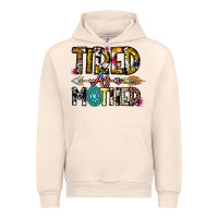 Sandshell Tired As a Mother Urban Hoodie - CowhideDigitalArt