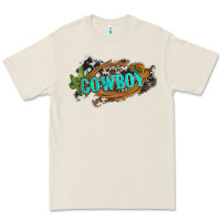Bone western cowboy and hat with cactus and cowhide Premium Tee - Artiststas