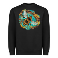 Black leopard honeycomb with bee Heavyweight Sweatshirt - Artiststas