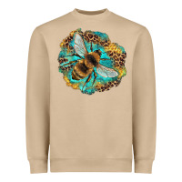 Mushroom leopard honeycomb with bee Heavyweight Sweatshirt - Artiststas