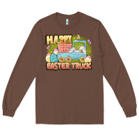 Chestnut Happy Easter truck Long Sleeve Tee - LillyAllenDesigns