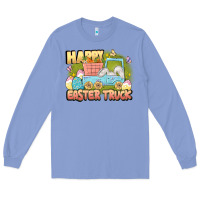 Colony Blue Happy Easter truck Long Sleeve Tee - LillyAllenDesigns