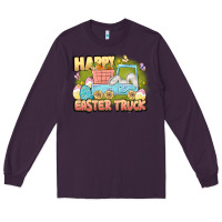 Plum Happy Easter truck Long Sleeve Tee - LillyAllenDesigns