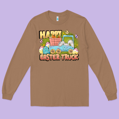Happy Easter Truck Long Sleeve Tee Designed By Lillyallendesigns